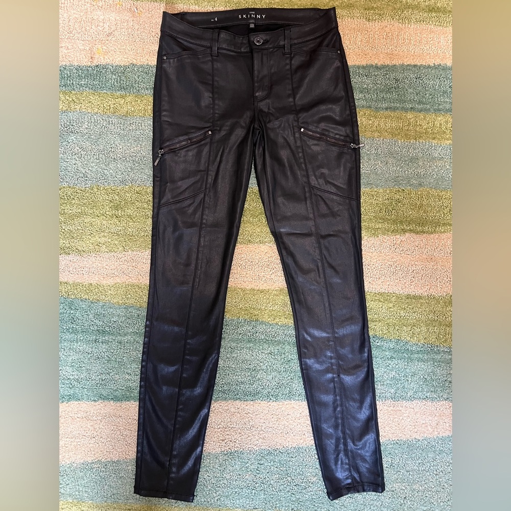 WHBM, Black coated jeans